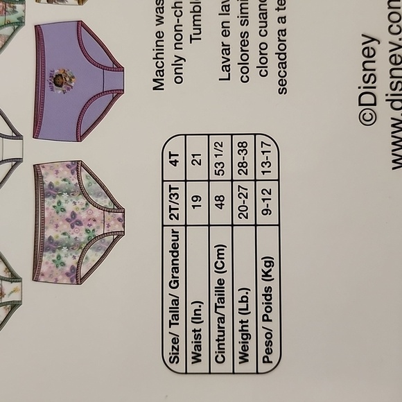 NWT, Disney Encanto Girl 7-Pack Briefs, Underwear Multicolor Comfy Soft, sz 4T - Picture 8 of 14